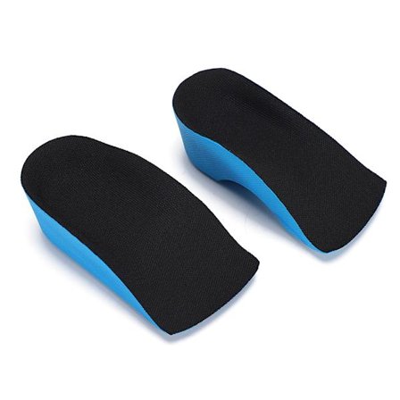 1 par PU 2-4 cm usynlige komfortable sports halvhøjde forhøjende fodseng højde sko indlægssåler 4 cm