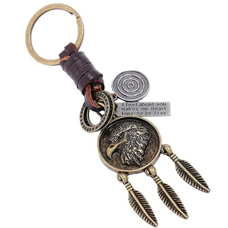 1 stk. Hengelås i legering Ørn nøkkelring Sjarmerende nøkkelring