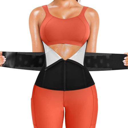 Waist trainer naisille Vatsarasva Sauna Hiki vyötärötrimmeri korsetti vatsakääreille harjoitusvyön muotoilunauha vetoketju silver XXL