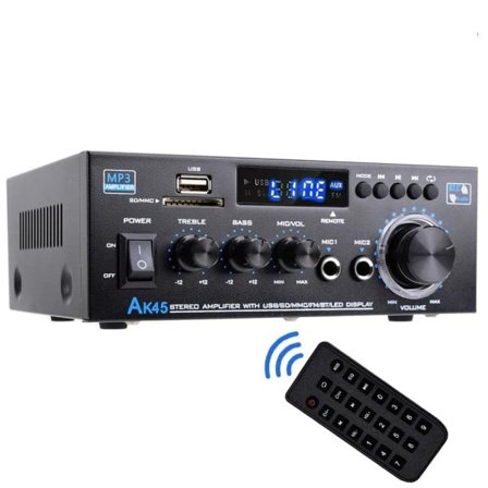 Digital Forsterker Max Power 90Wx2 Channel 2.0 Bluetooth Surround Sound AMP Høyttaler