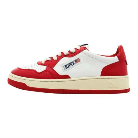 Autry, LOW W Leather Sneakers Rood, unisex, Maat:43 EU