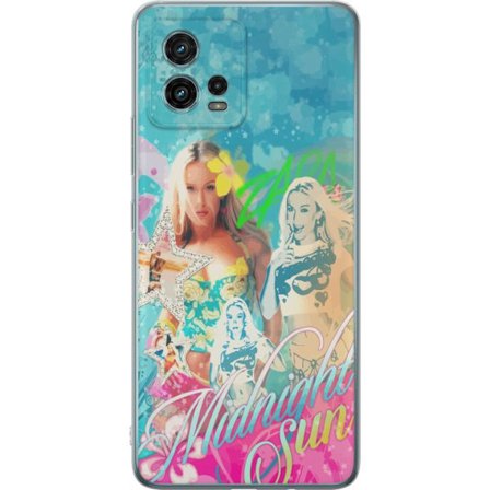 Kompatibelt Mobildeksel til Motorola Moto G72 Eventyrverden med Steve, Creeper og dyr i fargerik blokkgrafikk