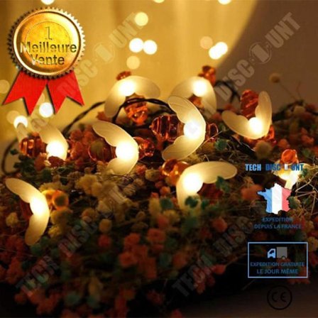 Ljusgirlang - TD - QQ - 5M - 20 Lampor - Solenergi - Varm Vit