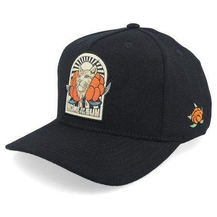 SQRTN - Sort adjustable Kasket - Home Of The Sun B-frame Cap Black A-frame Adjustable @ Hatstore