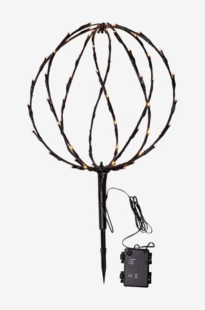 Star Trading - Ulkokoriste Sphere 44 cm - Musta - Koristevalaisimet - - Homeroom