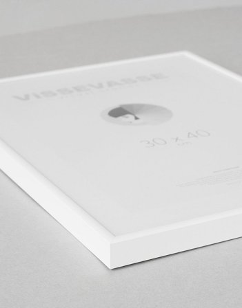 ViSSEVASSE Billedramme Hvid Alu Mat Hvid Aluminium 30 x 40 cm, Tøj & Bolig, Boliginteriør, Plakater & Rammer