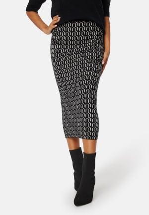 VERO MODA Gold Needle Art 7/8 Pencil Skirt Black Detail:W Birch XS Black Detail:W Birch Klær Dam