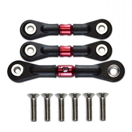 3 stycken RC bilstyrning dragstång Justerbar Servo Länkage Bar Upgrade Reservdel för TT02 TT02T 1/10 RC Biltillbehör