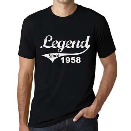 T-shirt herr En legend sedan 1958 – Legend sedan 1958 – 65 år T-shirt present 65-årsdag Vintage år 1958 Svart