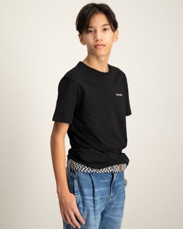 Calvin Klein CHEST INST.LOGO SS T-SHIRT Zwart T-shirts Jongens - Kids Brand Store