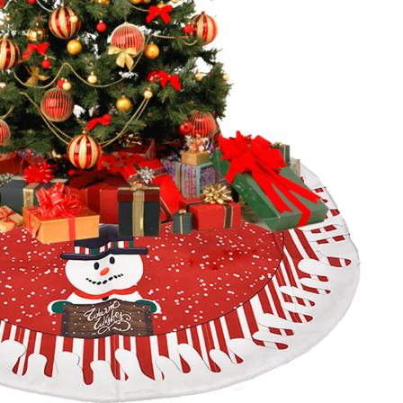 Rød Hvit Julenisse Trykk Rund Julenisse Teppe Julenisse Teppe for Julefest Dekorasjon Hjem Høytid 80cm (Snømann)