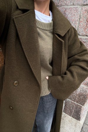 NA-KD Pull en maille de laine à encolure ronde - Pulls en maille - Vert - XL (EU 46)