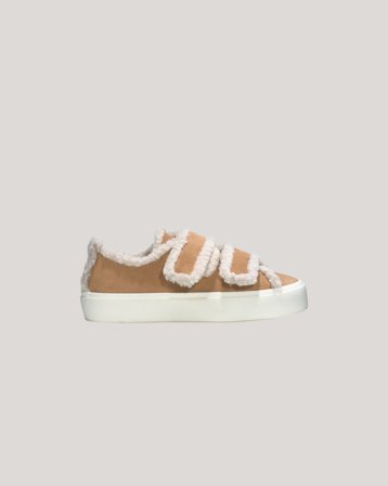 INUIKII SHEARLING LOW VELCRO Beige Schoenen Meisjes - Kids Brand Store