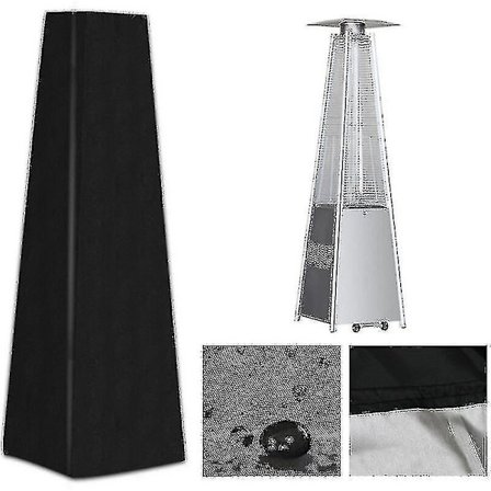 Värmefläktsskydd för uteplats, Pyramidvärmefläktsskydd i presenning, Damm-/vindtätt utomhusvärmefläktsskydd, Superma, Svart-hhny