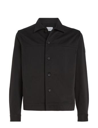 Brushed Cotton Overshirt Overshirts Svart Calvin Klein*Betinget Tilbud