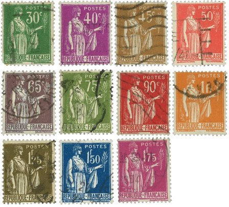 Frankrig 1932-1933 - YT 280-289 - Stemplet