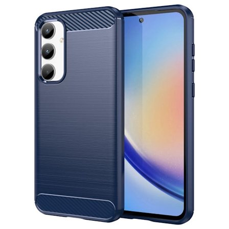 Carbon Flex Samsung Galaxy A35 cover - Blå