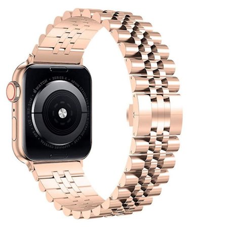 Metallrem för Apple Watch 49 mm 40 mm 41 mm 42 mm 44 mm 45 mm Lyxarmband i rostfritt stål Tillbehör för Iwatch 8 7 6 5 4 3 2 Se