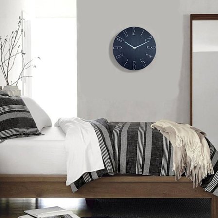 Minimalistisk Analog Väggklocka 30cm - Blå