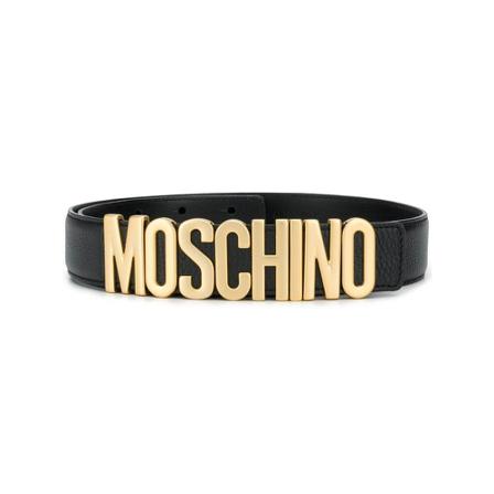 Moschino, Logo Belt Czarny, Mężczyzna, Rozmiar: 3XS
