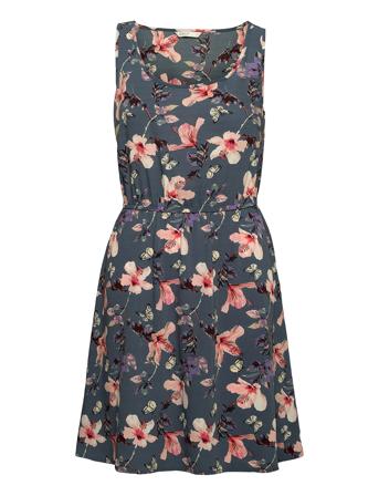 Onlnova Lux S/L Sara Dress Aop Ptm Dresses Summer Dresses Blå ONLY*Betinget Tilbud