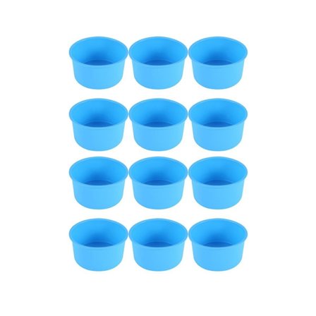 12 st Mini Kakformar 4 tum Runda Bakformar Icke-Klibbiga Silikon Bakformar Bakformar Återanvändbara