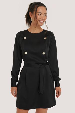 NA-KD Classic Mini Robe Nouée À La Taille - Robes courtes - Noir - EU 38