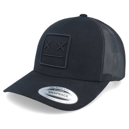 Iconic - Schwarz trucker Cap - "X Face Black A-frame Trucker " @ Hatstore