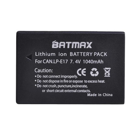 Batmax LP-E17 LPE17 LP E17 Kamerabatteri+LED Dual USB-oplader til Canon EOS R8 RP R50 200D 250D M3 M5 M6 750D 760D T6s 800D T8i