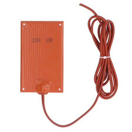 Silikon Gummi Varmepute Varmematte Varmeapparat 90x150mm AC 220V for Elektrisk Skap 50W