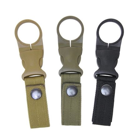 3-pak vandflaske clips, bærbar vandflaskeholder hængende spænde nylonrem til udendørs camping vandreture bjergbestigning (tilfældig farve)