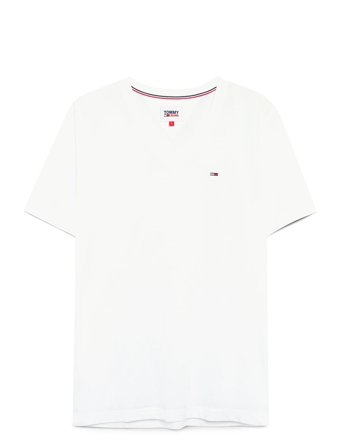 Tommy Jeans Tjm Original Jersey V Neck Tee - White - L
