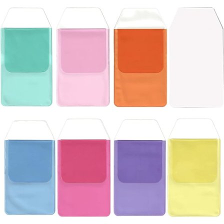 8-delars Set Mappficka Skyddande PVC Pennhållare Kit för Leak