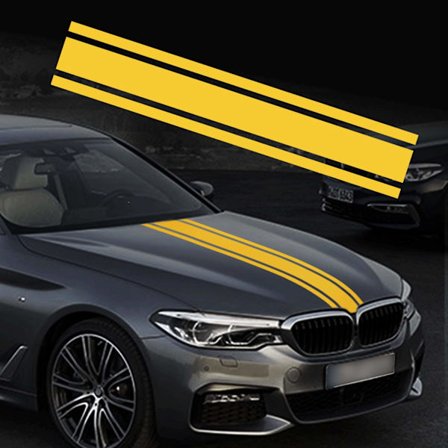 49" x 8.7" Bilhuv Stripe Klistermärke Racing Kaross Sida Stripe Dekal Kjolar Tak Huv Stötfångare Stripe Dekal Vinyl Modifierad Bil Stripe Dekal 