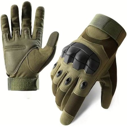 Taktiske hansker med harde knoker og berøringsskjermfingre, egnet for fotturer, camping, jakt, kamp, skyting, sykling og motorsykkel.