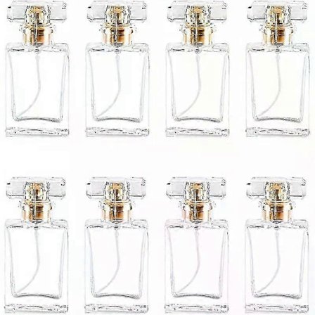 8 st 30 ml Klar Glas Parfymflaskor för Resor Återfyllningsbar Spray Atomizer Behållare Idealisk för Förvaring av Din Favoritdoft