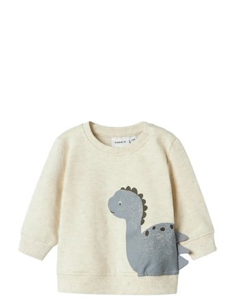 name it Nbmnixen Ls Sweat Bru - Cream - 50