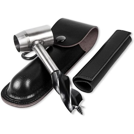 Tømmerhånddrill Utendørs Drill Overlevelseshånddrill Manuell Drill Utendørsverktøy for Produksjon(Svart)