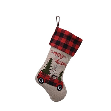 Artiklar de dekoration de Noël rouge noir galler voiture arbre de Noël chaussettes de Noël sacs cadeaux chaussettes bonbons sacs cadeaux