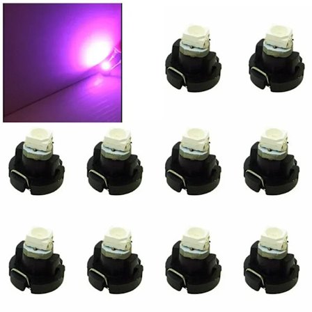 Uusi 10kpl T3 T4.2 T4.7 1SMD LED Alhainen kulutus Korkea kirkkaus Pitkäikäinen polttimo NEO Wedge kojelaudan ohjausvalo Pinkki