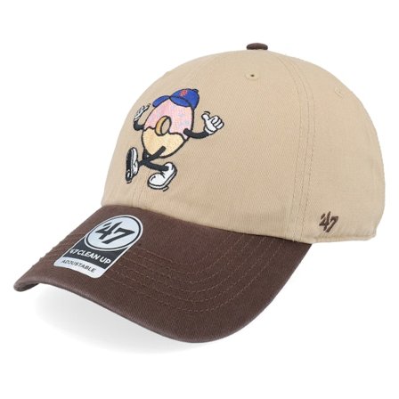 47 Brand - MLB - Beige - unconstructed - Cap - New York Mets MLB Icon 47 Clean Up Khaki Dad Cap - Hatstore