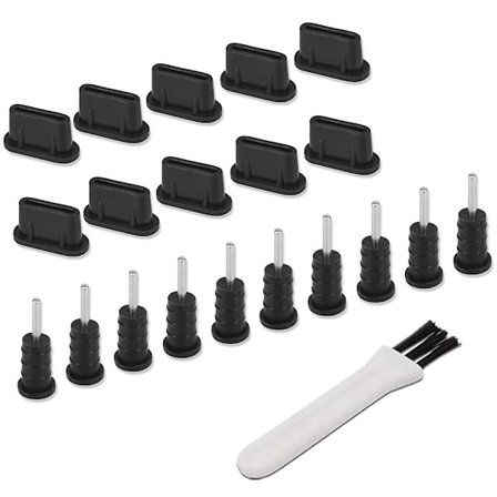 Passar Samsung S23 S22 S21 Type-C Mobiltelefon Dammskydd Laddningsport Hörlursuttag - SNNGV (TYPE-C Gränssnitt, 10 Set)