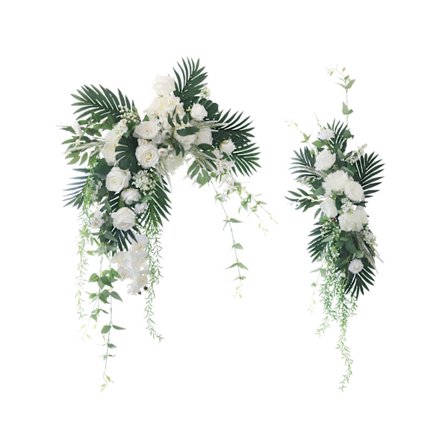 2 stk. Bryllupsbue Blomster Kunstige Blomster til Dekoration Stor Blomst til Hellig og Ren Bryllupsceremoni Blomsterdekoration
