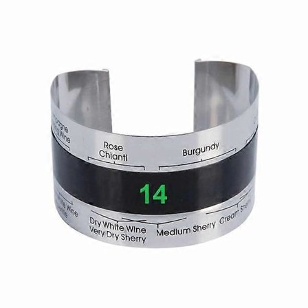 Vintertermometer - Termometer för vinflaska Rostfritt silver Rostfritt stål Digital vintermometer LCD Färgskiftande termometer