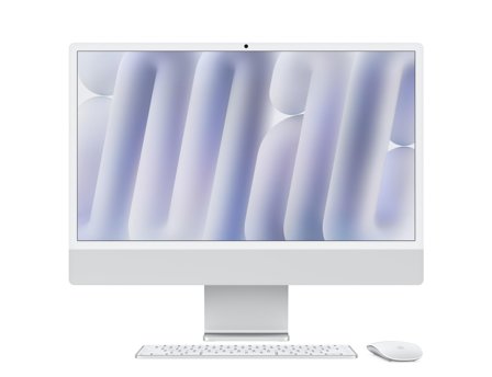 Apple iMac 24" (October 2024), 4.5K Retina display, M4 chip 8CPU/8GPU, 16GB RAM, 256GB SSD, Silver