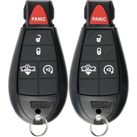 KeylessOption Avaimeton kaukosäädin auton avain hälytin Ram 1500 2500 3500 ilmajousitukselle, GQ4-53T (2 kpl)