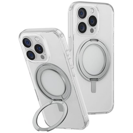 Uniq Swivix 360 Roterande Kickstand-fodral för iPhone 16 Pro - Transparent