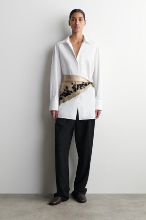 COS Women's Pañuelo De Seda Animal Print in Blanco