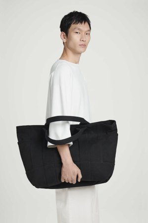 COS Men's Oversized Tote Bag - Canvas in Black