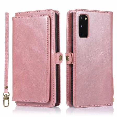 Samsung Galaxy S20 Plus - Dubbelfunktions Plånboksfodral Roséguld